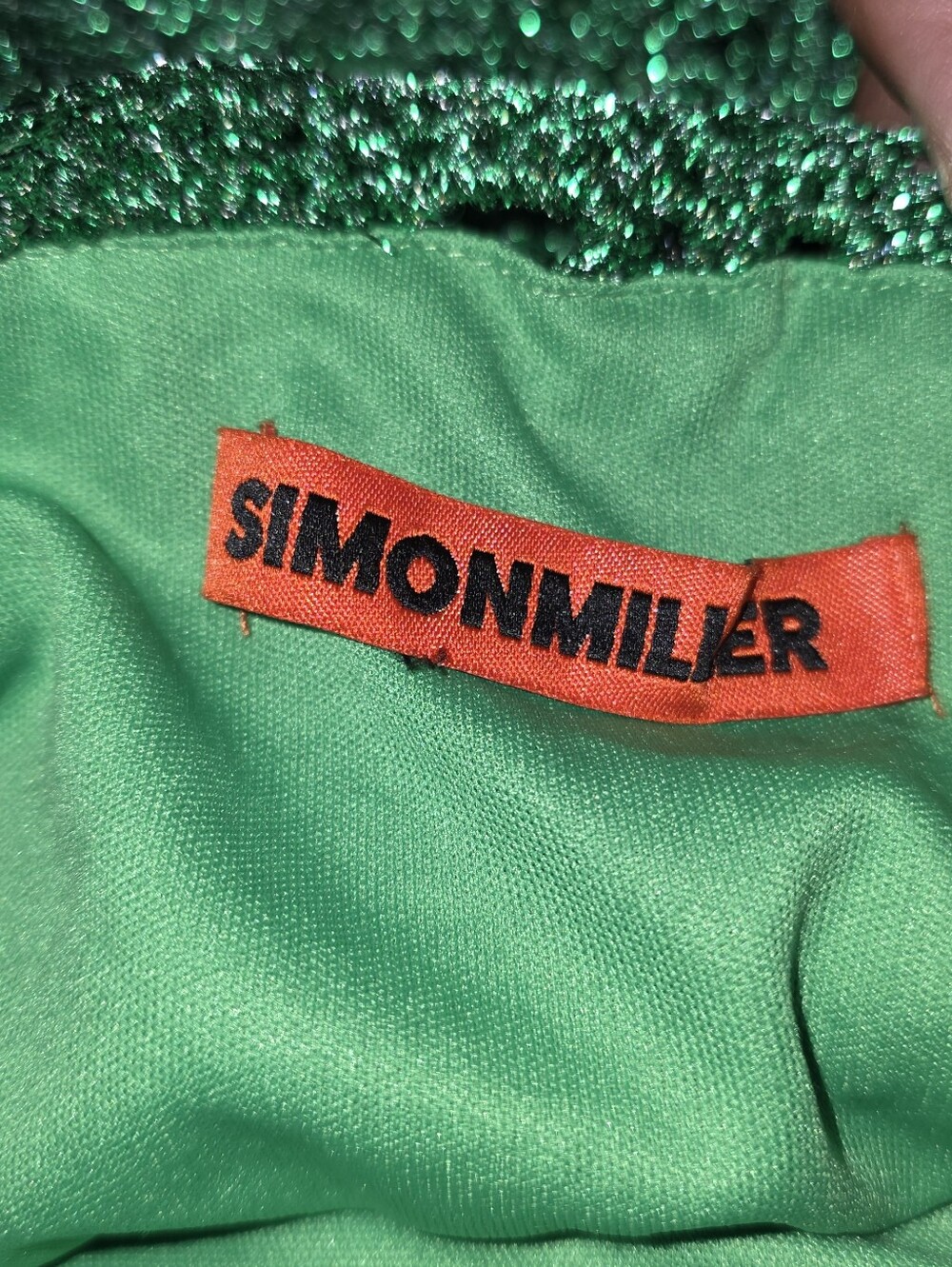 Simon Miller Beep Beep Dress Gummy Green Crochet Halter Fringe Midi Festival Y2K - Picture 11 of 12